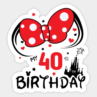 40th birthday Sticker